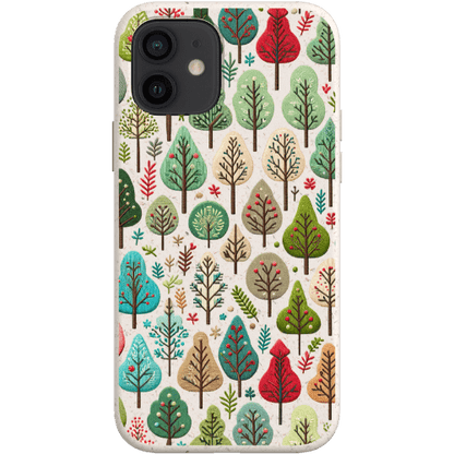 Stepping Green Phone Case Small Festive Trees Bio Case