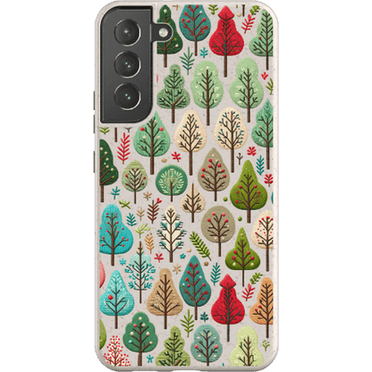 Stepping Green Phone Case Small Festive Trees Bio Case