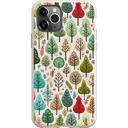Stepping Green Phone Case Small Festive Trees Bio Case