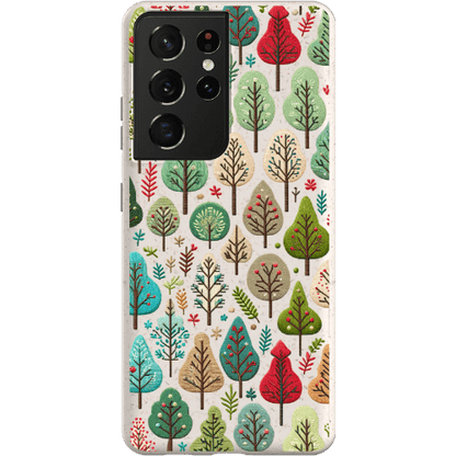 Stepping Green Phone Case Small Festive Trees Bio Case