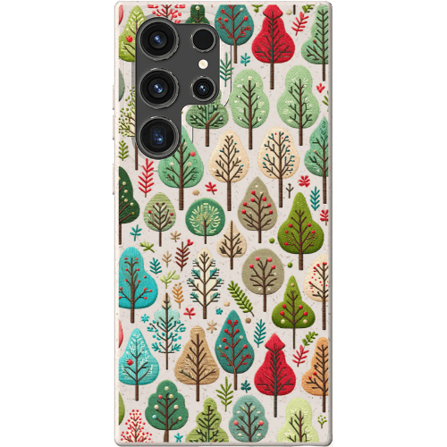 Stepping Green Phone Case Small Festive Trees Bio Case