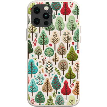 Stepping Green Phone Case Small Festive Trees Bio Case