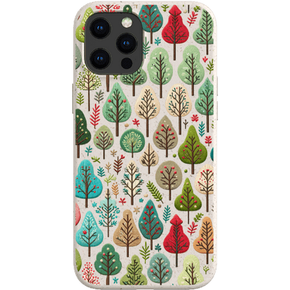 Stepping Green Phone Case Small Festive Trees Bio Case