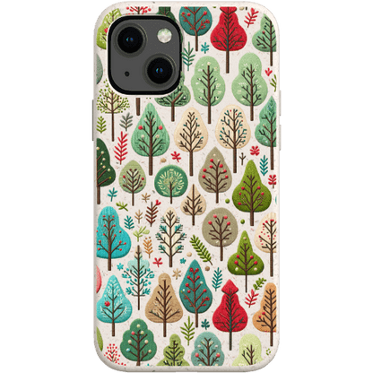 Stepping Green Phone Case Small Festive Trees Bio Case