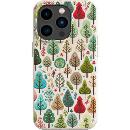 Stepping Green Phone Case Small Festive Trees Bio Case