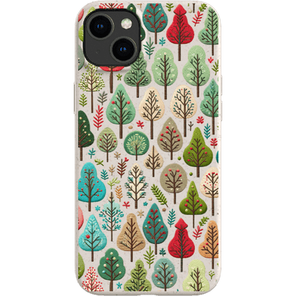 Stepping Green Phone Case Small Festive Trees Bio Case