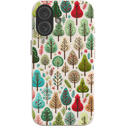 Stepping Green Phone Case Small Festive Trees Bio Case