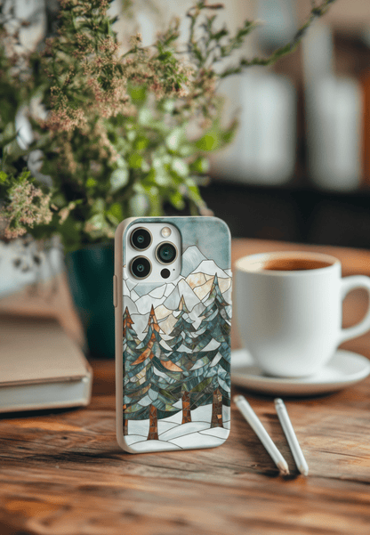 Stepping Green Phone Case Snowy Forest Bio Case