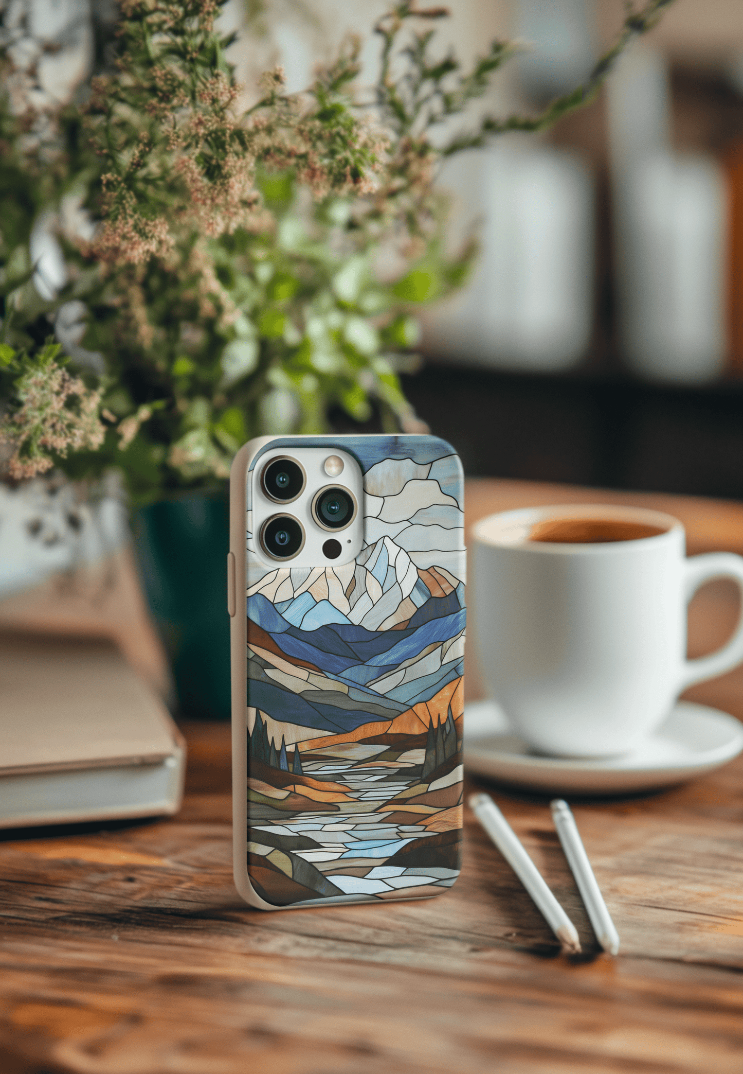 Stepping Green Phone Case Snowy Mountain Bio Case