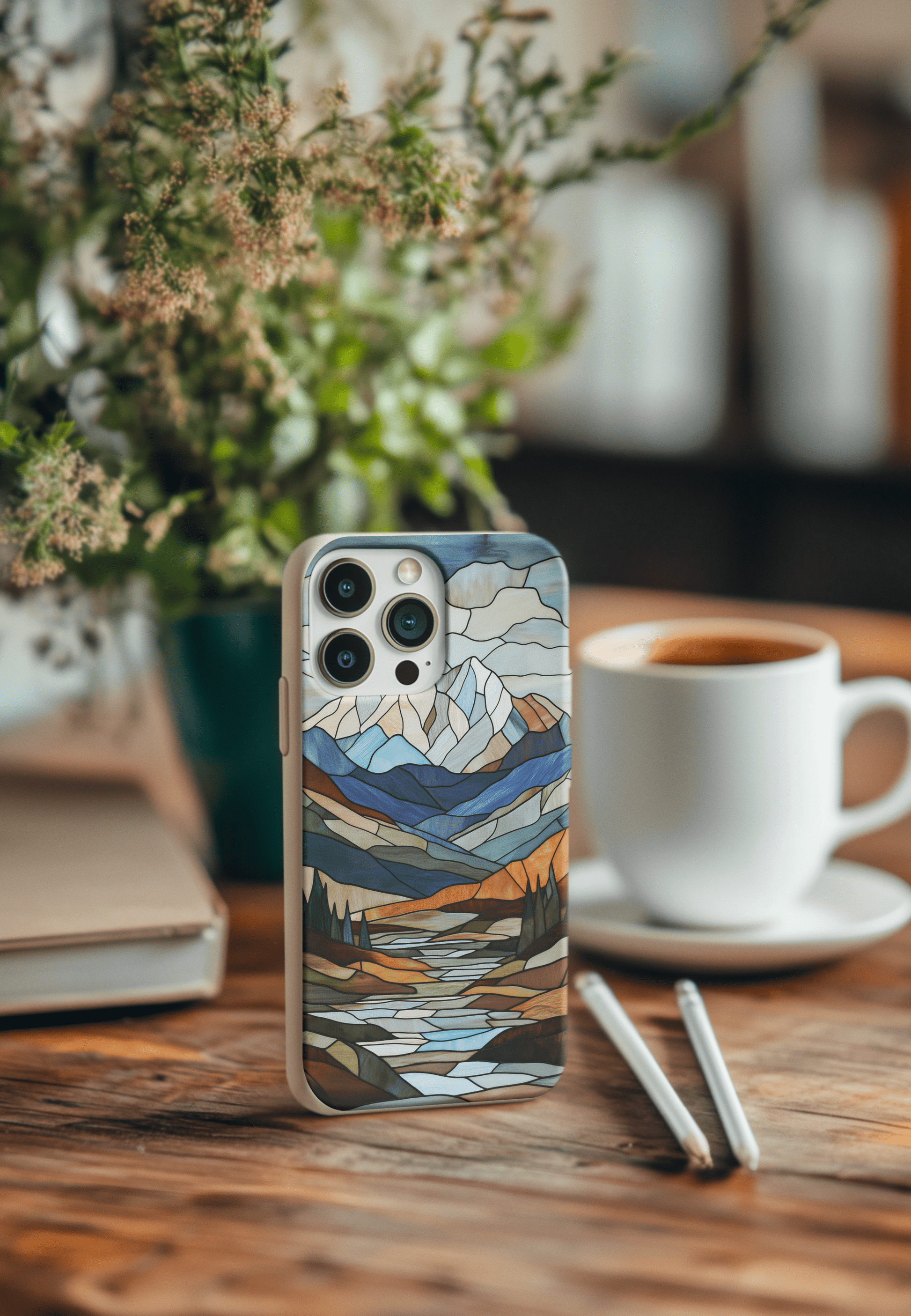 Stepping Green Phone Case Snowy Mountain Bio Case