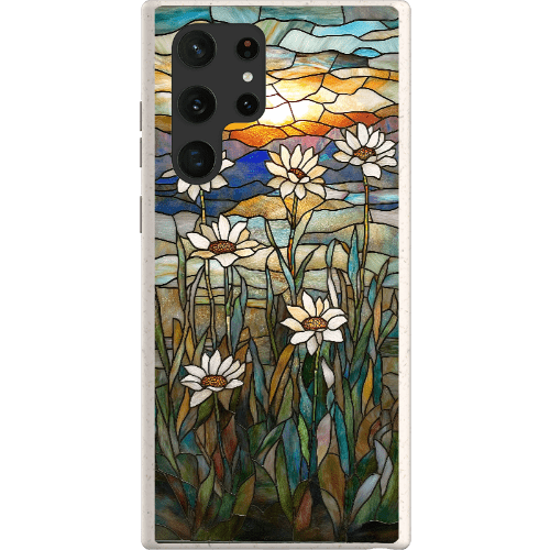 Stepping Green Phone Case Stained Glass Daisies Bio Case