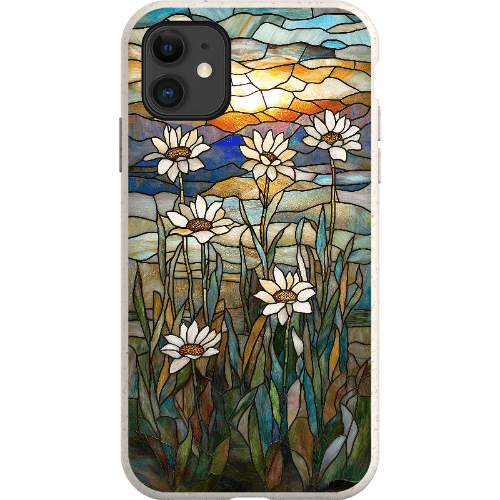 Stepping Green Phone Case Stained Glass Daisies Bio Case