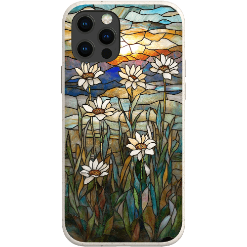 Stepping Green Phone Case Stained Glass Daisies Bio Case