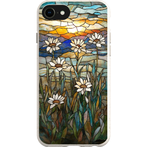 Stepping Green Phone Case Stained Glass Daisies Bio Case