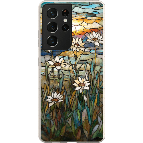 Stepping Green Phone Case Stained Glass Daisies Bio Case