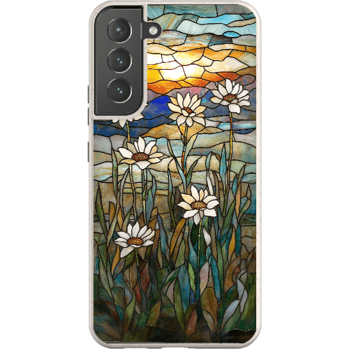Stepping Green Phone Case Stained Glass Daisies Bio Case