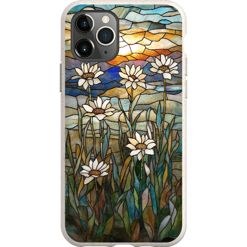 Stepping Green Phone Case Stained Glass Daisies Bio Case