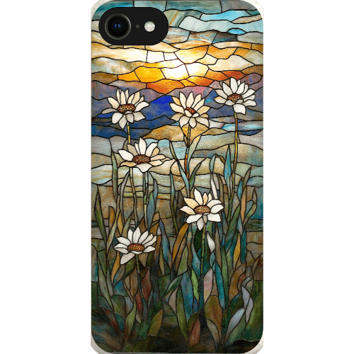 Stepping Green Phone Case Stained Glass Daisies Bio Case