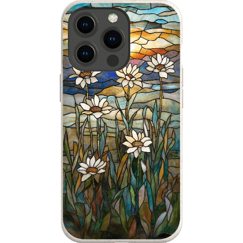 Stepping Green Phone Case Stained Glass Daisies Bio Case