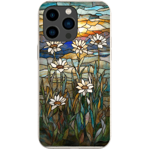 Stepping Green Phone Case Stained Glass Daisies Bio Case