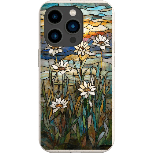 Stepping Green Phone Case Stained Glass Daisies Bio Case
