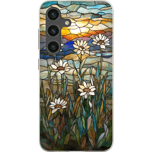 Stepping Green Phone Case Stained Glass Daisies Bio Case