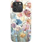 Stepping Green Phone Case Stained Glass Flowers Bio Case