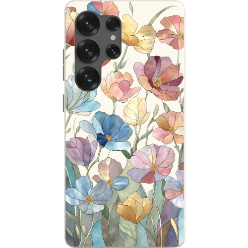 Stepping Green Phone Case Stained Glass Flowers Bio Case