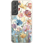 Stepping Green Phone Case Stained Glass Flowers Bio Case