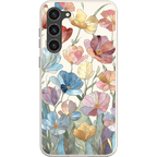 Stepping Green Phone Case Stained Glass Flowers Bio Case
