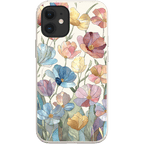 Stepping Green Phone Case Stained Glass Flowers Bio Case
