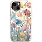 Stepping Green Phone Case Stained Glass Flowers Bio Case
