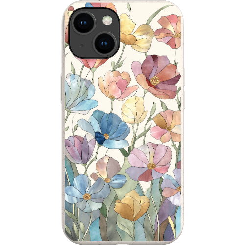 Stepping Green Phone Case Stained Glass Flowers Bio Case