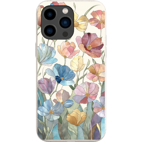 Stepping Green Phone Case Stained Glass Flowers Bio Case