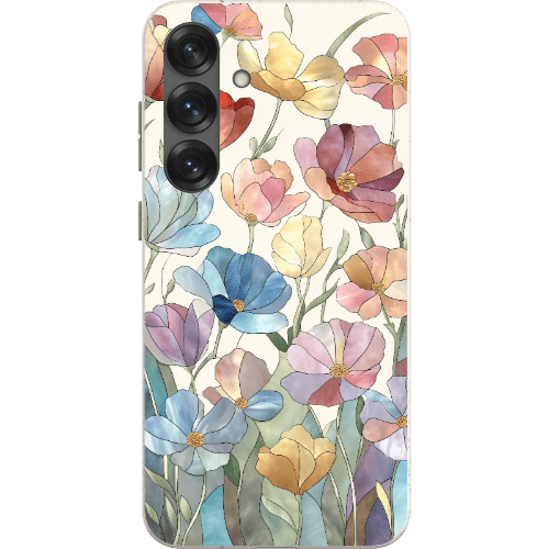 Stepping Green Phone Case Stained Glass Flowers Bio Case