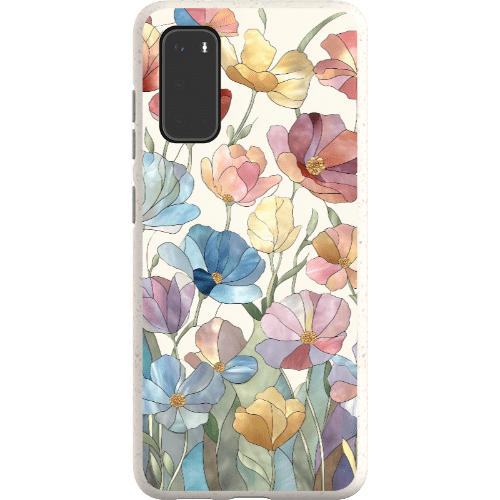 Stepping Green Phone Case Stained Glass Flowers Bio Case