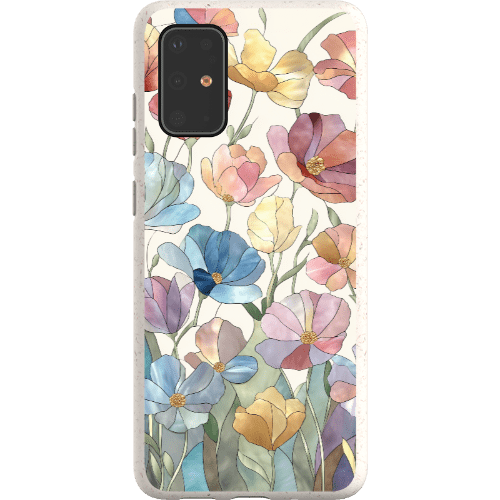 Stepping Green Phone Case Stained Glass Flowers Bio Case