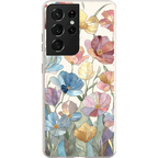 Stepping Green Phone Case Stained Glass Flowers Bio Case