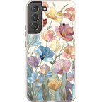 Stepping Green Phone Case Stained Glass Flowers Bio Case