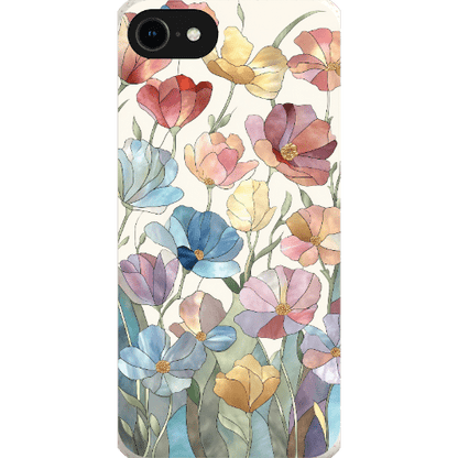 Stepping Green Phone Case Stained Glass Flowers Bio Case