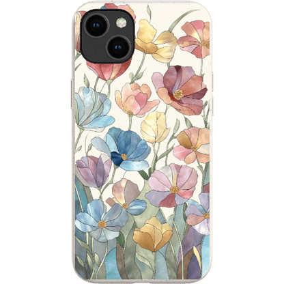 Stepping Green Phone Case Stained Glass Flowers Bio Case