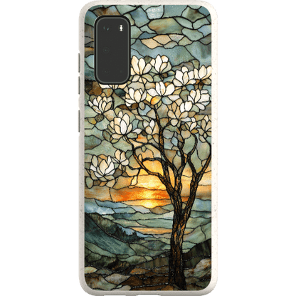 Stepping Green Phone Case Stained Glass Magnolia Tree Bio Case