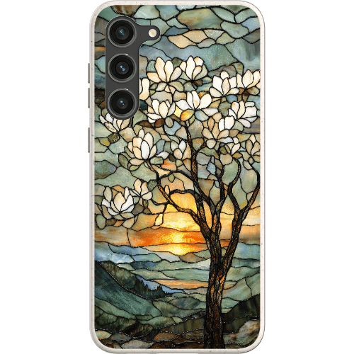 Stepping Green Phone Case Stained Glass Magnolia Tree Bio Case