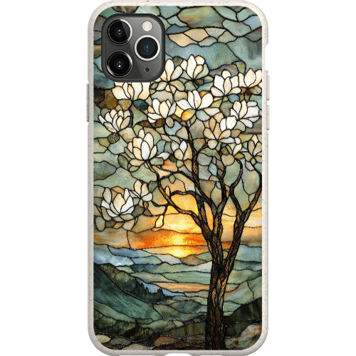 Stepping Green Phone Case Stained Glass Magnolia Tree Bio Case
