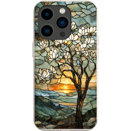Stepping Green Phone Case Stained Glass Magnolia Tree Bio Case