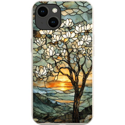 Stepping Green Phone Case Stained Glass Magnolia Tree Bio Case