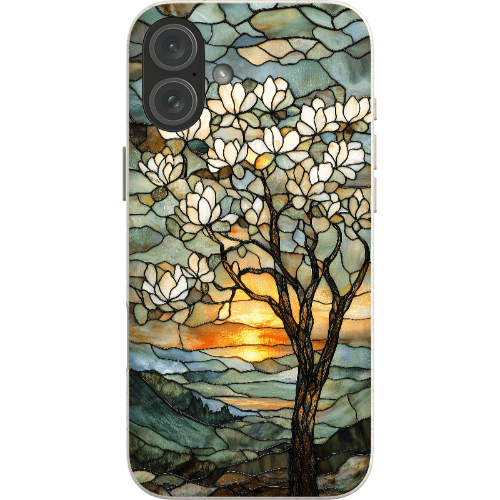 Stepping Green Phone Case Stained Glass Magnolia Tree Bio Case