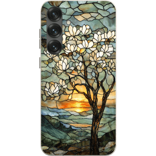 Stepping Green Phone Case Stained Glass Magnolia Tree Bio Case