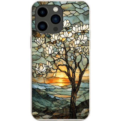 Stepping Green Phone Case Stained Glass Magnolia Tree Bio Case
