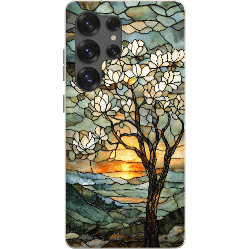 Stepping Green Phone Case Stained Glass Magnolia Tree Bio Case
